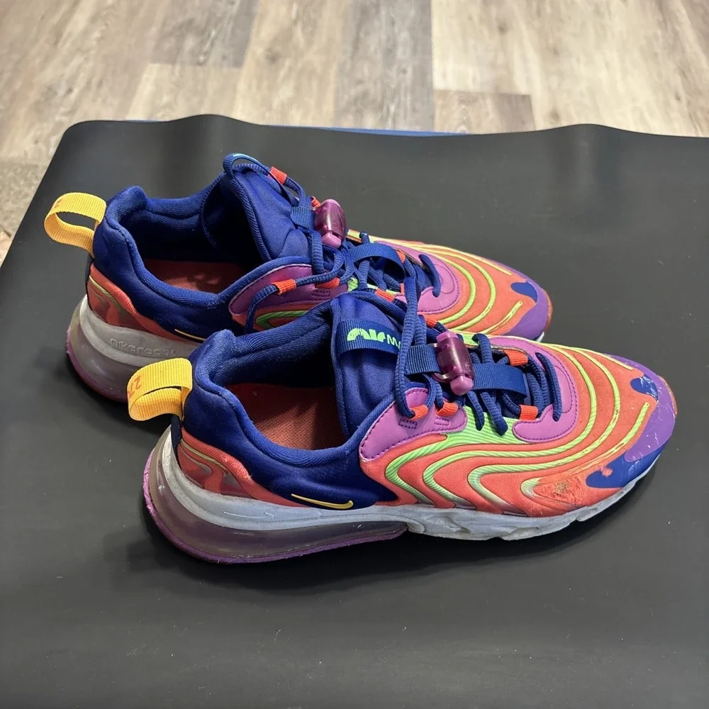 Nike Air Max 270 React ENG CD0113-600 Men's Size 10 Shoes Raspberry Ripple